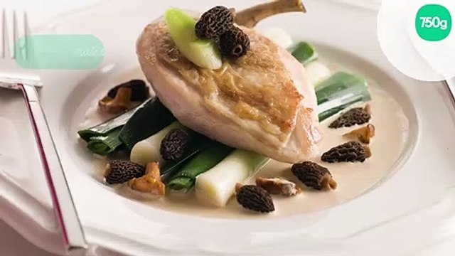 Poularde aux morilles et au vin jaune