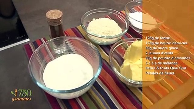 Sablé breton aux fleurs