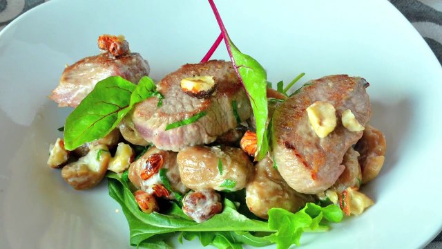 Noisettes d'agneau aux châtaignes