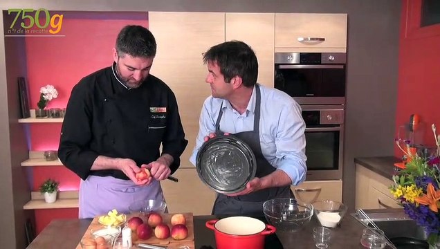 Gâteau renversé aux pêches