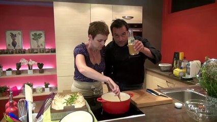 Pavé de lieu à la verveine et son risotto