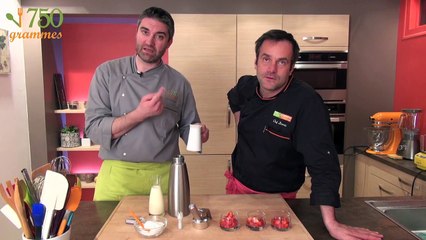 Mousse à la fraise au siphon
