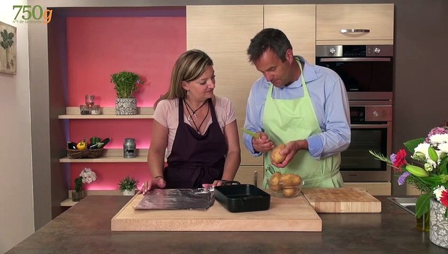 Pommes de terre au four à la fleur de sel et crème de ciboulette