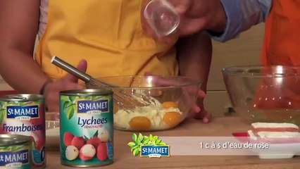 Tiramisu rose, lychees et framboises