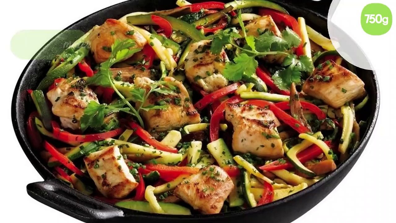 Wok de poulet et légumes du soleil