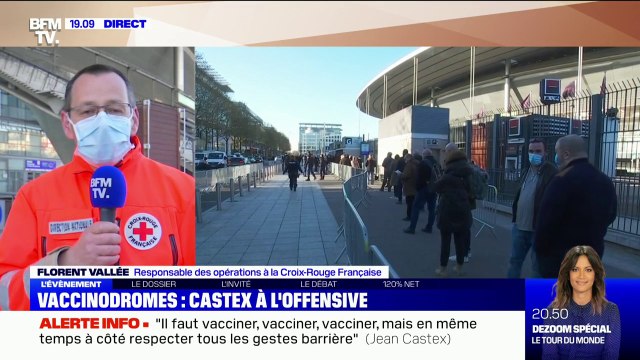 Vaccinodrome du Stade de France: 2000 personnes devraient être vaccinées par jour, cette semaine , selon le responsable des opérations à la Croix-Rouge