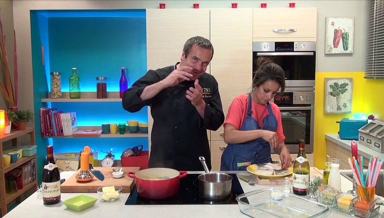 Cabillaud confit, sauce beurre rouge, purée de pommes de terre à l'huile d'olive