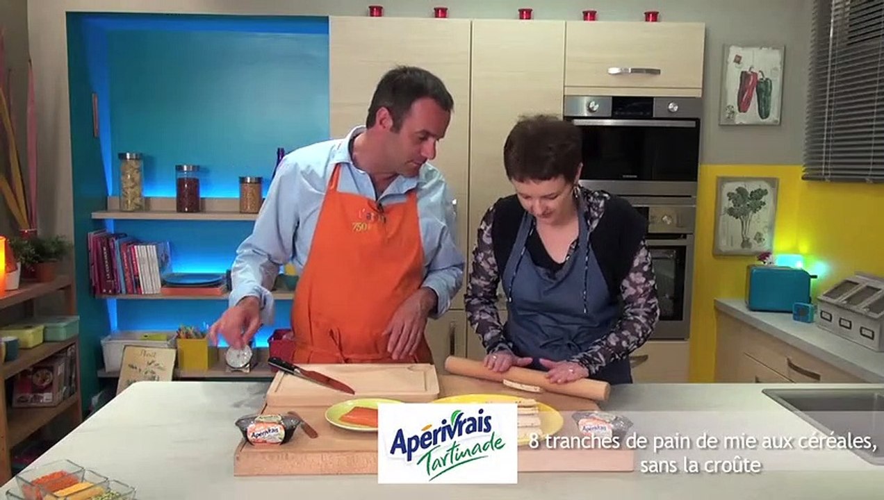 Petits roulés au saumon fumé & Apérivrais tartinade au saumon