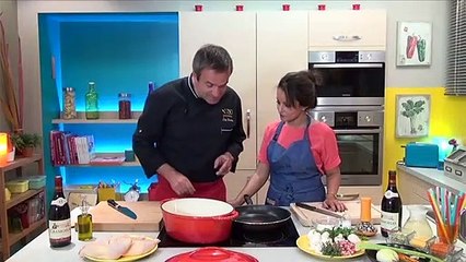 Poulet façon bourguignonne