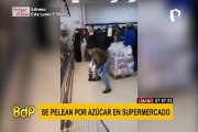 Líbano: hombres se pelean por una bolsa de azúcar en supermercado