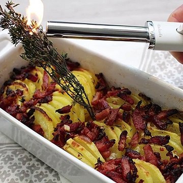 Tian de pommes de terre aux lardons