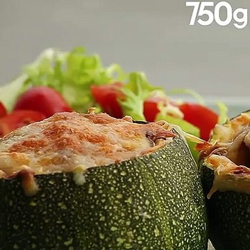 Courgettes rondes farcies végétariennes