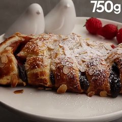 Tresse feuilletée chocolat & fraises