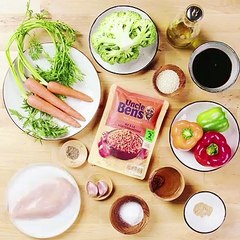 Riz à la méditerranéenne et poulet Teriyaki