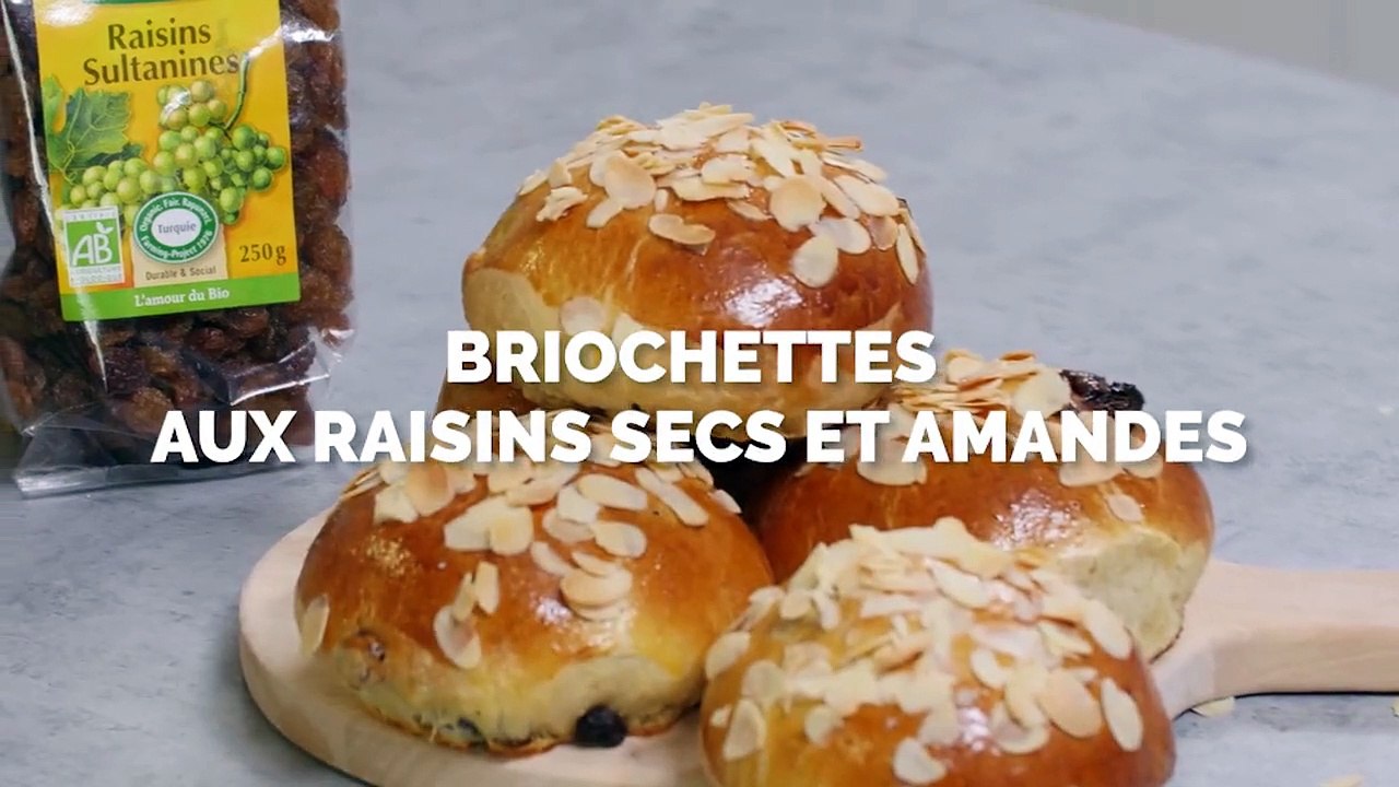 Briochettes aux raisins secs et amandes