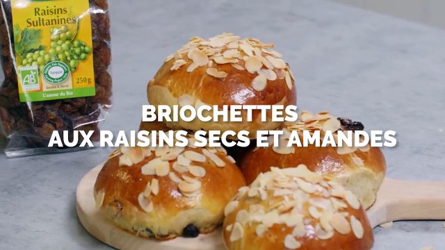 Briochettes aux raisins secs et amandes