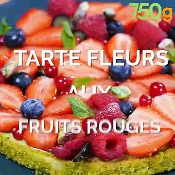 Tarte fleurs aux fruits rouges