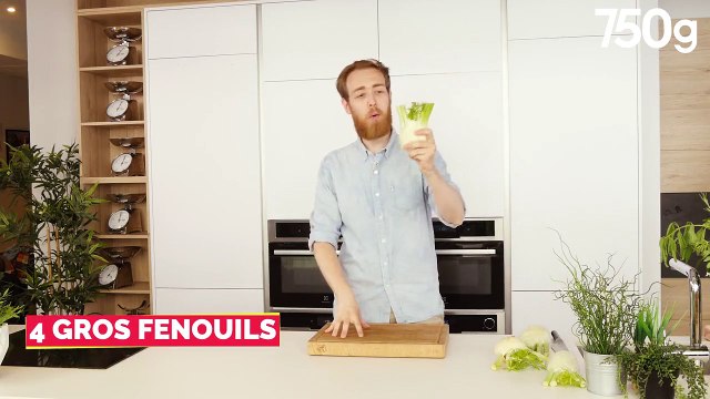 Tatin de fenouil, crème fouettée au basilic