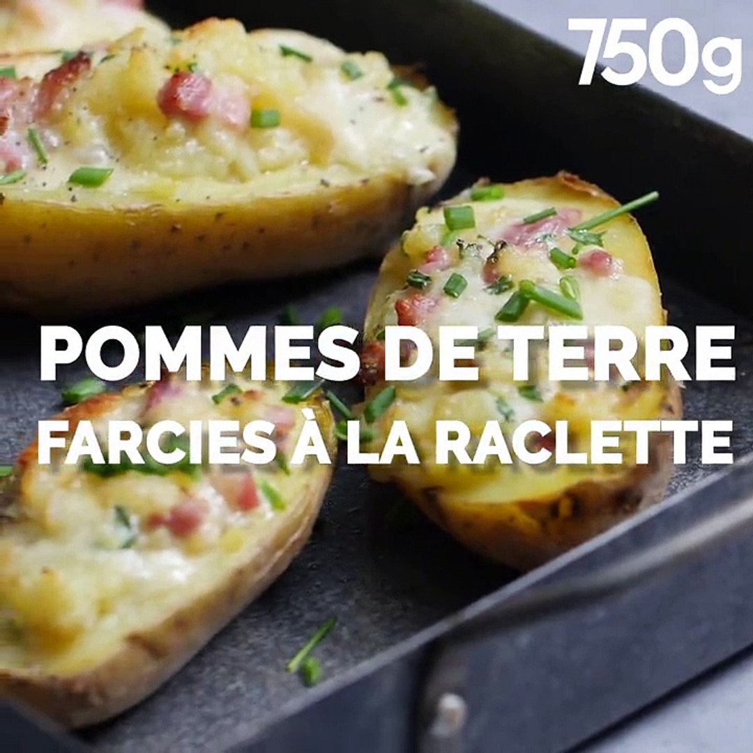 Recette  Pommes de terre farcies au fromage à raclette Le