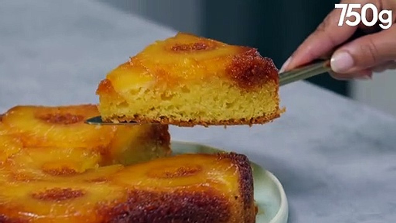 Gâteau caramélisé renversé à l'ananas