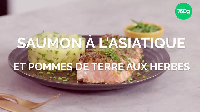 Saumon à l'asiatique et son écrasé de pommes de terre aux herbes