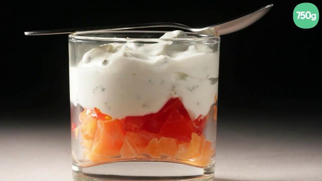 Verrine de saumon fumé et St Môret