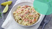Tagliatelles au saumon fumé à l'italienne