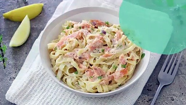 Tagliatelles au saumon fumé à l'italienne