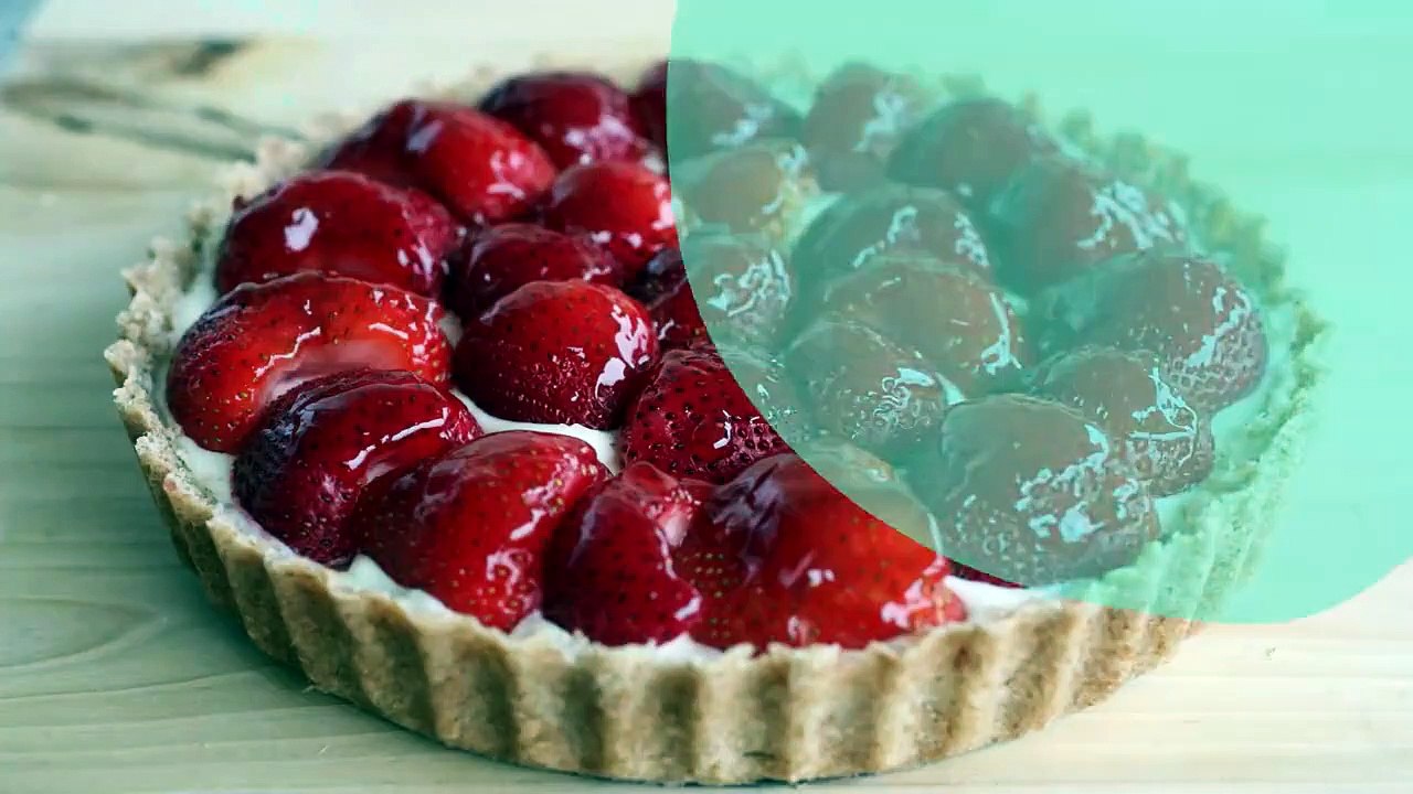 Tarte aux fraises traditionnelle à la crème pâtissière