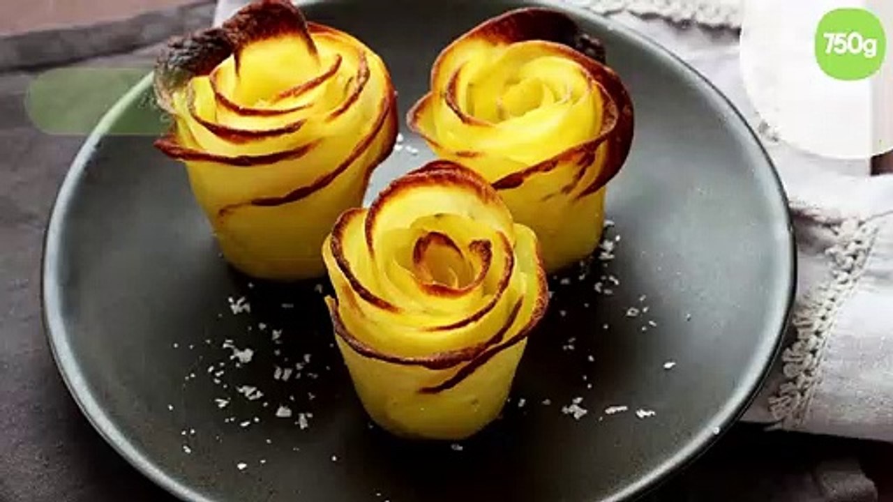 Pommes de terre en forme de roses