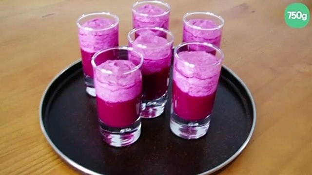 Verrines de betteraves bicolores