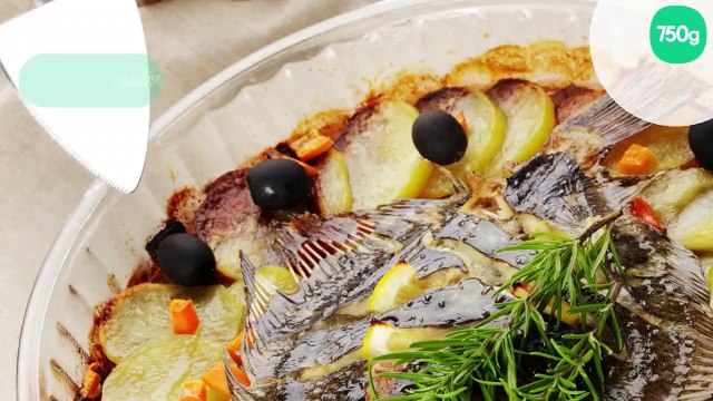 Turbot au four aux herbes aromatiques