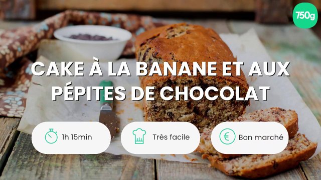 Cake à la banane et aux pépites de chocolat