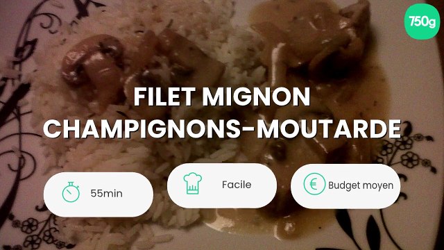 Filet mignon champignons-moutarde