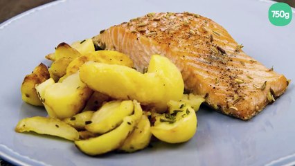 Saumon et pommes de terre au four