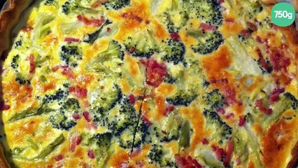 Download Video: Quiche brocolis lardons