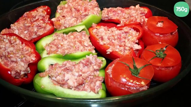 Poivrons farcis à la chair à saucisse