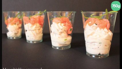 Verrine mascarpone saumon