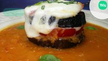 Aubergines grillées tomates et mozzarella