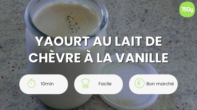 Yaourt au lait de chèvre à la vanille