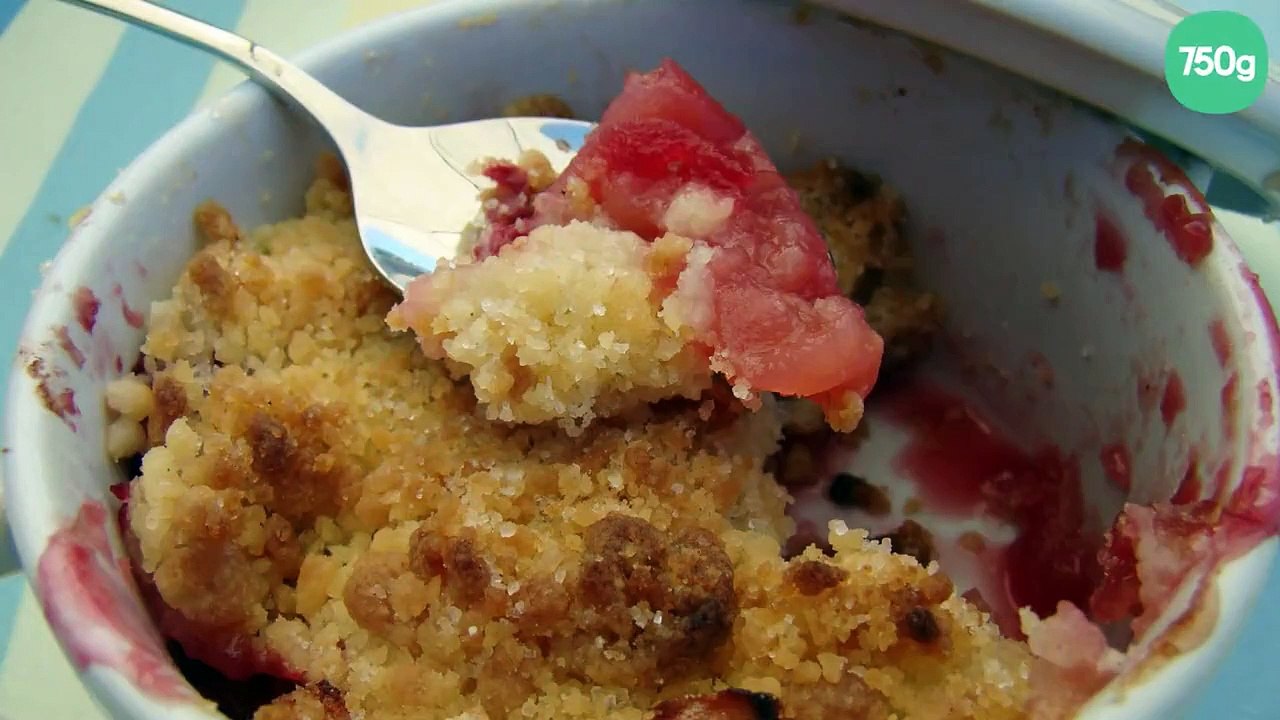 Crumble pomme framboise