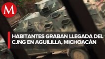Presuntos integrantes del CJNG toman calles de Michoacán