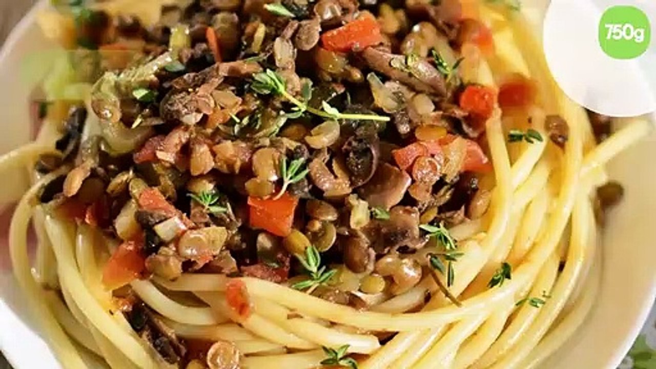 Pâtes aux lentilles