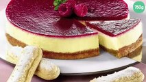 Le cheese cake au coulis de framboises