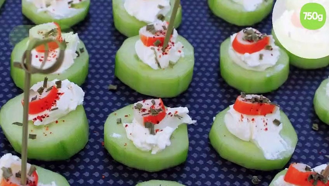 Bouchées concombre surimi