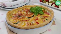 Tarte tomate, courgette, mozzarella