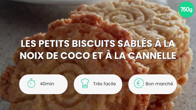 Les petits biscuits sablés à la noix de coco et à la cannelle