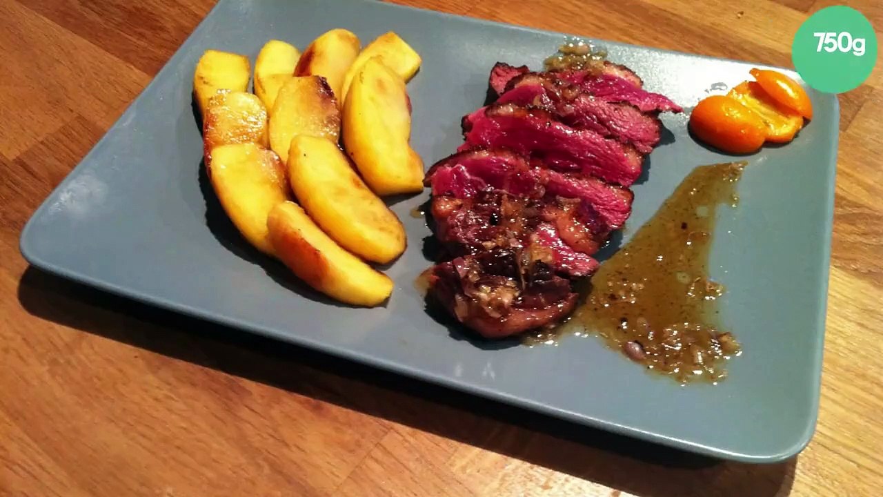 Magret de canard au miel