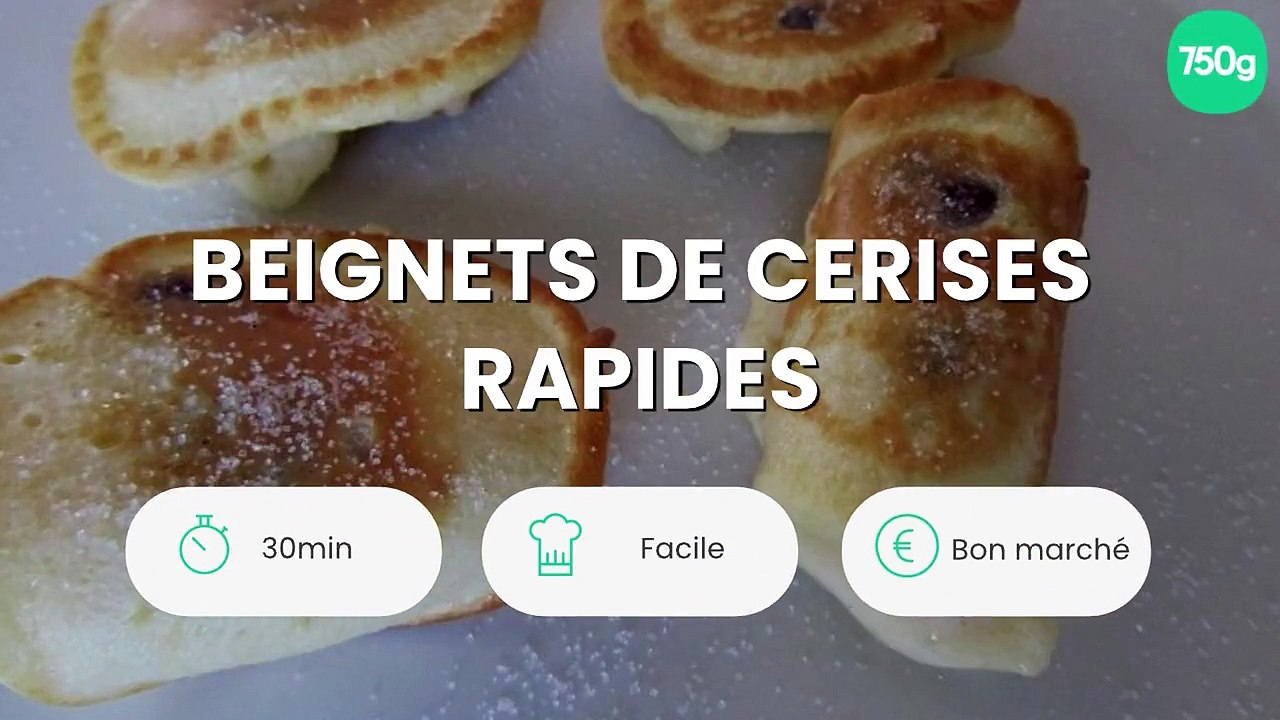 Beignets de cerises rapides