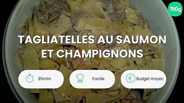 Tagliatelles au saumon et champignons